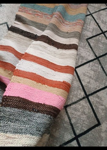 Bohem Çok Renkli Batik Desenli Halı - Görsel 3