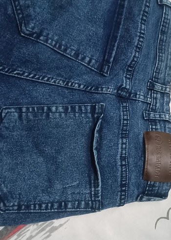Düğmeli Mavi Kadın Denim Jean - Görsel 7