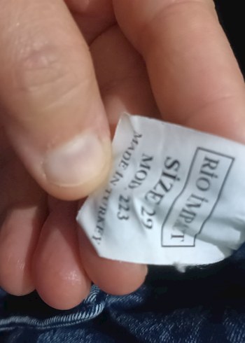 Düğmeli Mavi Kadın Denim Jean - Görsel 2