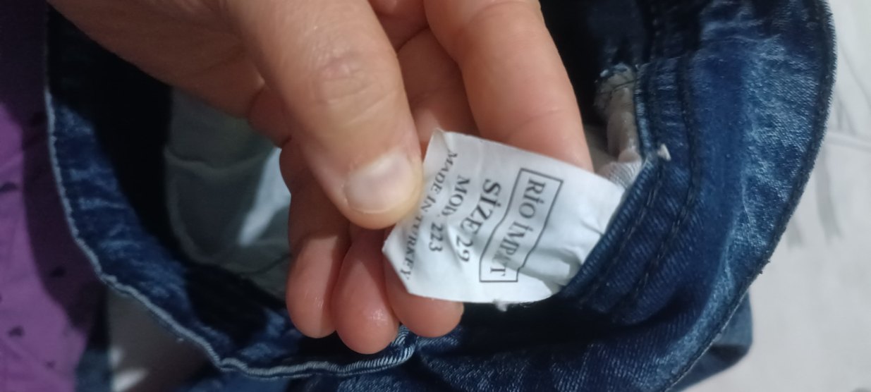 Düğmeli Mavi Kadın Denim Jean - Görsel 2