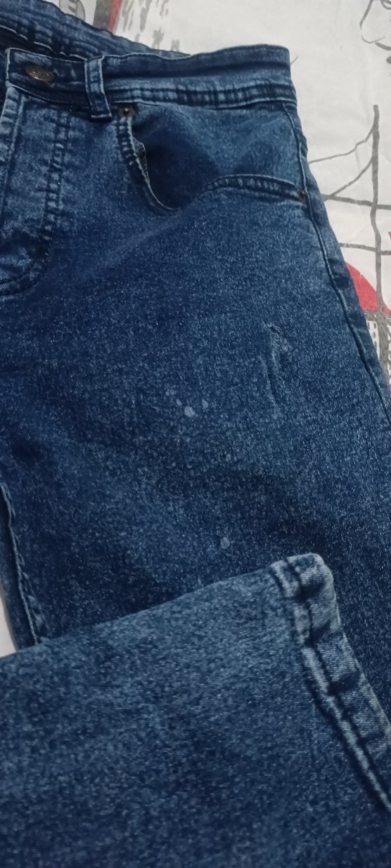 Düğmeli Mavi Kadın Denim Jean - Görsel 4