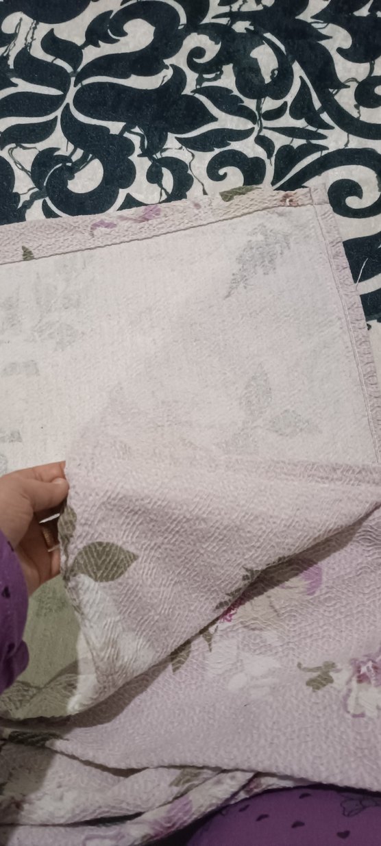 Pastel Gri Çiçek Desenli pike - Görsel 4