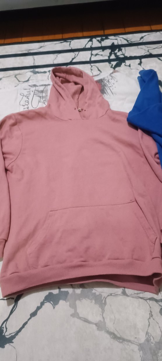 Pembe Kadın Kapüşonlu Sweatshirt - Görsel 3