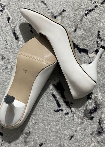 39 Beden beyaz Renk Beyaz Stiletto Topuklu Kadın Ayakkabı