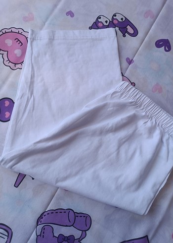 Beyaz Kısa Kollu Hamile ve Emzirme Pijama Takımı