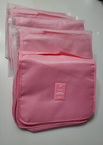 Diğer Pembe Katlanabilir Makyaj Çantası