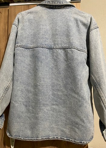 Kadın jean ceket gömlek - Görsel 2