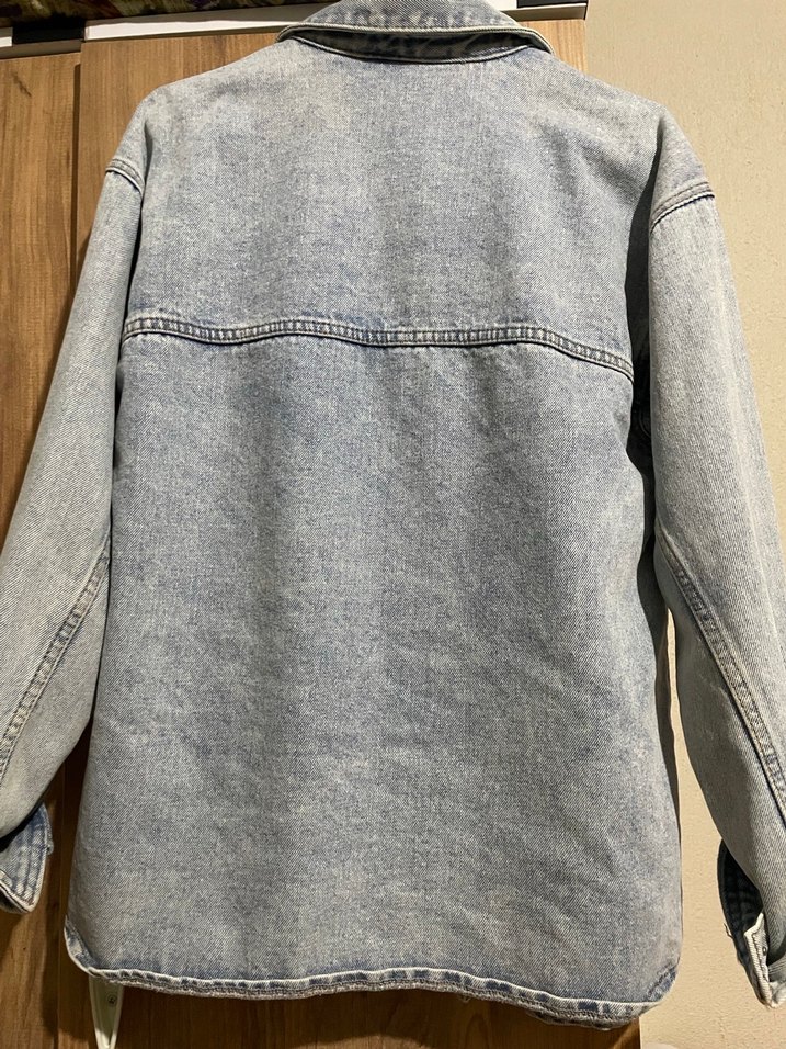Kadın jean ceket gömlek - Görsel 2