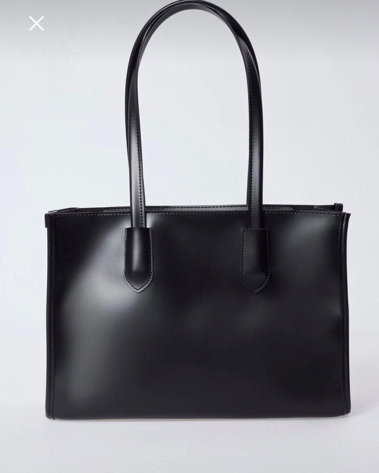 Klasik Siyah Deri Kadın Çanta - Görsel 2