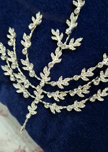 Payet İşlemeli Mavi Bohem Saç Aksesuarı - Görsel 2