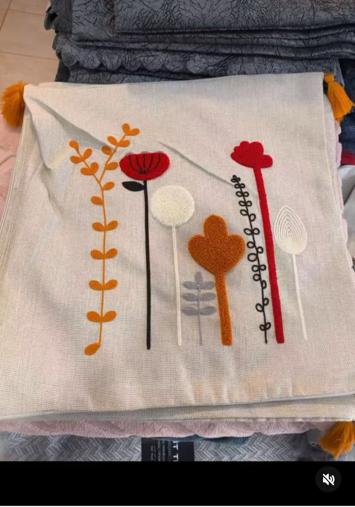 Renkli Nakışlı Bohem Yastık Kılıfı - Görsel 2