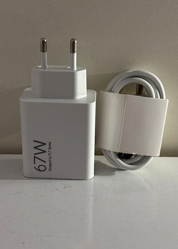 Xiaomi Beyaz 67W Hızlı Telefon Şarj Cihazı
