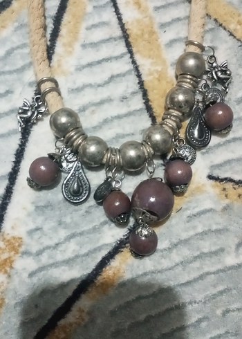 Uzun Boyunluklu Bohem Boncuklu Kolye - Görsel 2