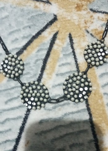 Gri Boncuklu Uzun Kadın Kolye - Görsel 4