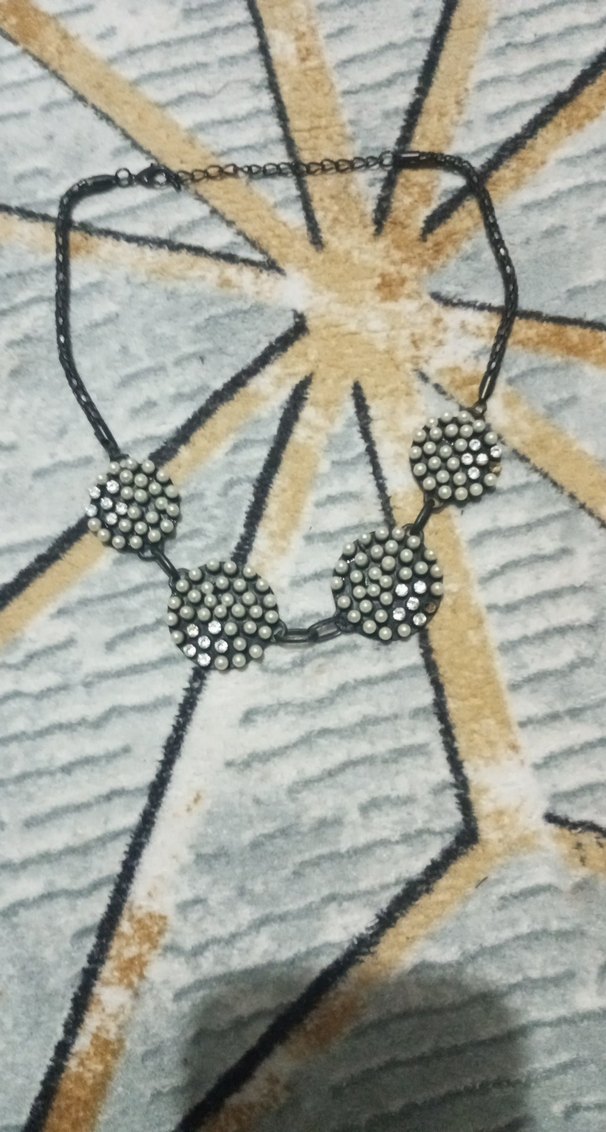 Gri Boncuklu Uzun Kadın Kolye - Görsel 2