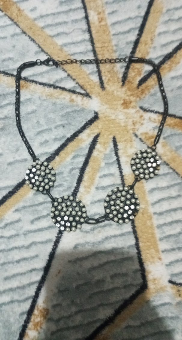 Gri Boncuklu Uzun Kadın Kolye - Görsel 3