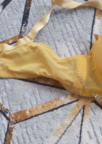 Nakışlı Parlak Sarı Bohem Sütyen - Görsel 3