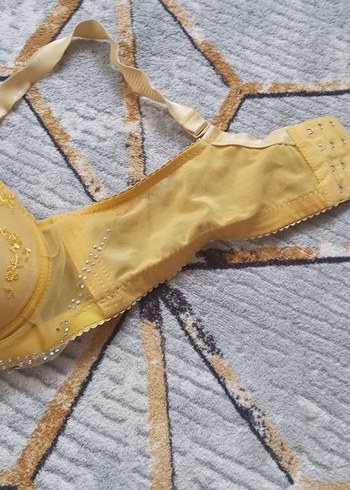 Nakışlı Parlak Sarı Bohem Sütyen - Görsel 4