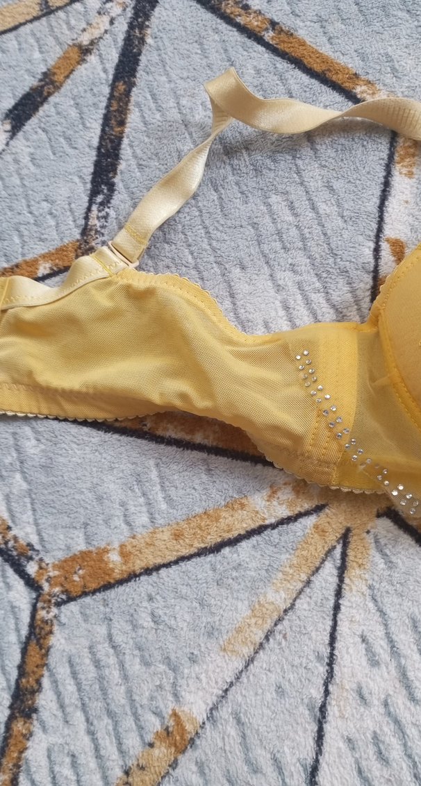 Nakışlı Parlak Sarı Bohem Sütyen - Görsel 3