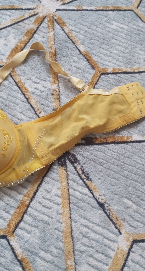 Nakışlı Parlak Sarı Bohem Sütyen - Görsel 4