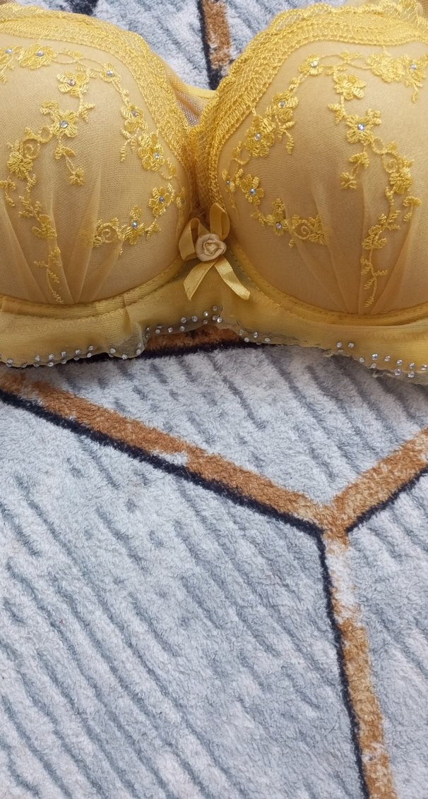 Nakışlı Parlak Sarı Bohem Sütyen - Görsel 2