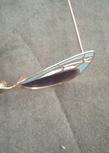 Mavi Fiyonk Detaylı Retro Kadın Gözlüğü - Görsel 4