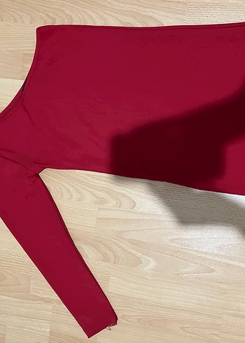 Kırmızı Straplez Mini Elbise - Görsel 2