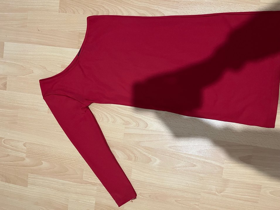 Kırmızı Straplez Mini Elbise - Görsel 2