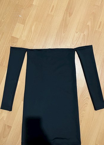 Siyah Straplez Mini Elbise - Görsel 3