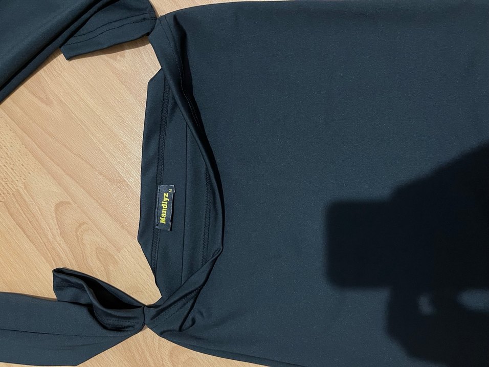 Siyah Straplez Mini Elbise - Görsel 4