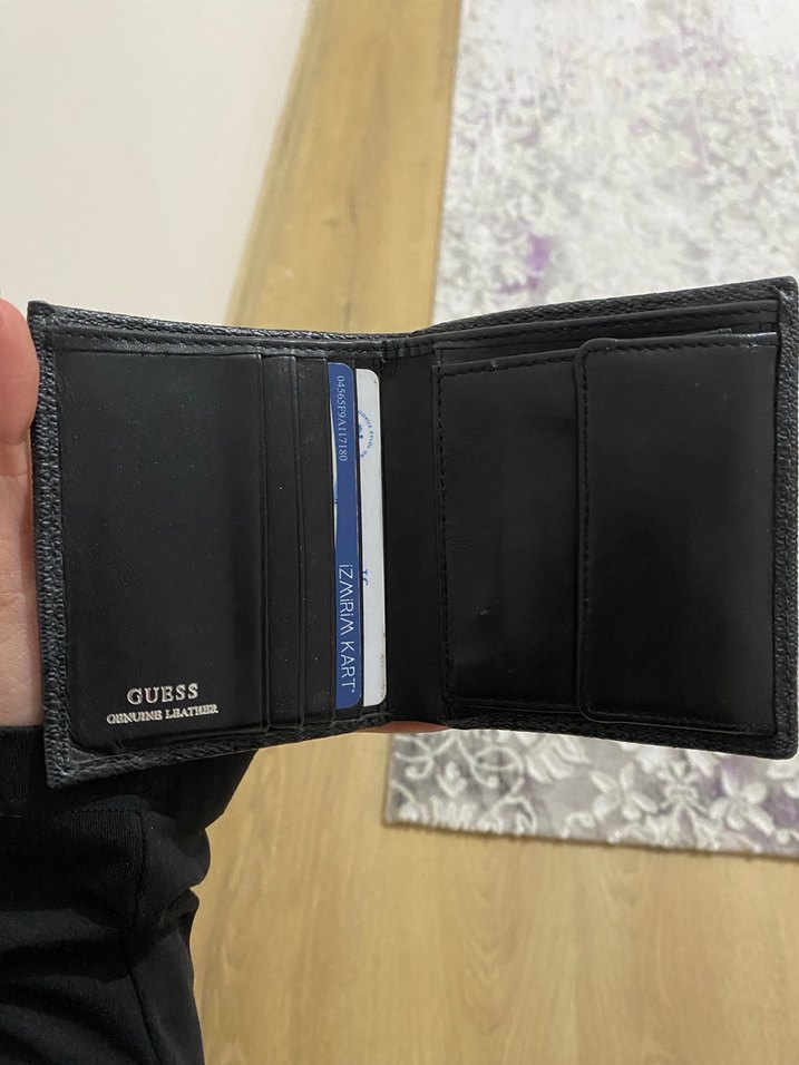 Siyah Deri Erkek Cüzdanı - Guess - Görsel 4