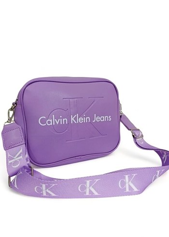 Kadın Mor Calvin Klein Jeans Deri Çapraz Çanta