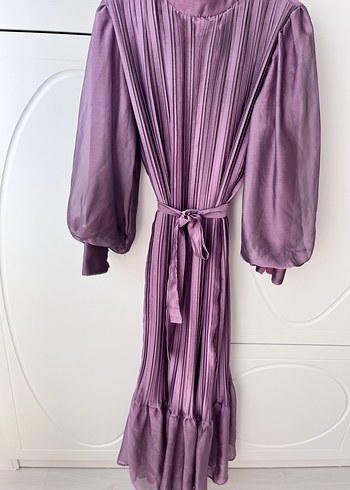 Trendyol & Milla Diger Vintage Bohem Uzun Mor Elbise