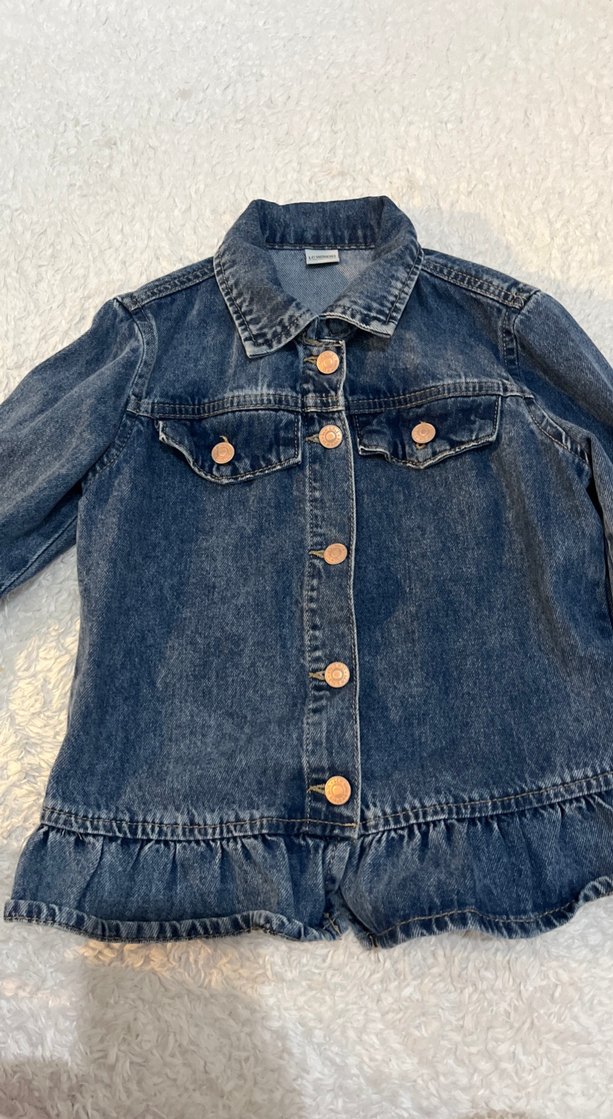 kiz cocuk jean ceket - Görsel 2