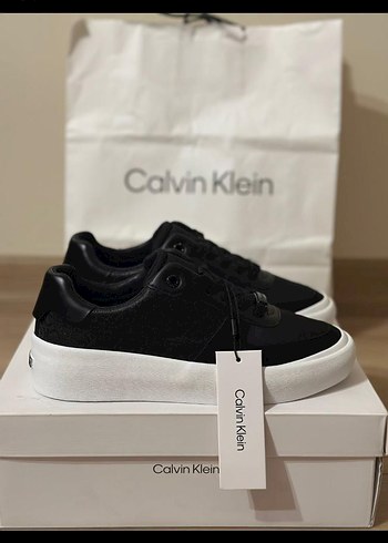 36 Beden Calvin Klein Siyah Platform Taban Kadın Spor Ayakkabı
