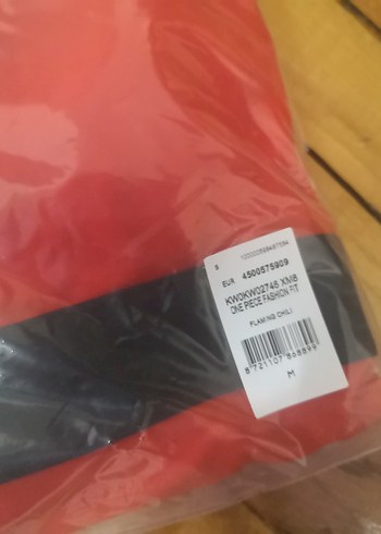 Kırmızı Calvin Klein Kemerli Kadın Mayo - Görsel 8