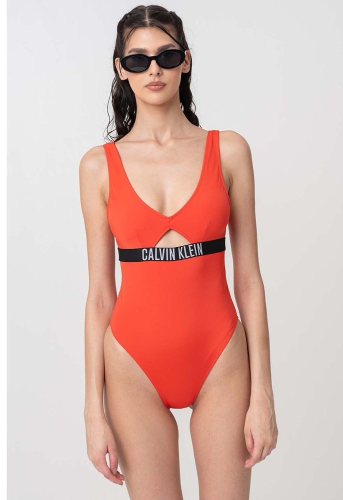 Kırmızı Calvin Klein Kemerli Kadın Mayo - Görsel 2