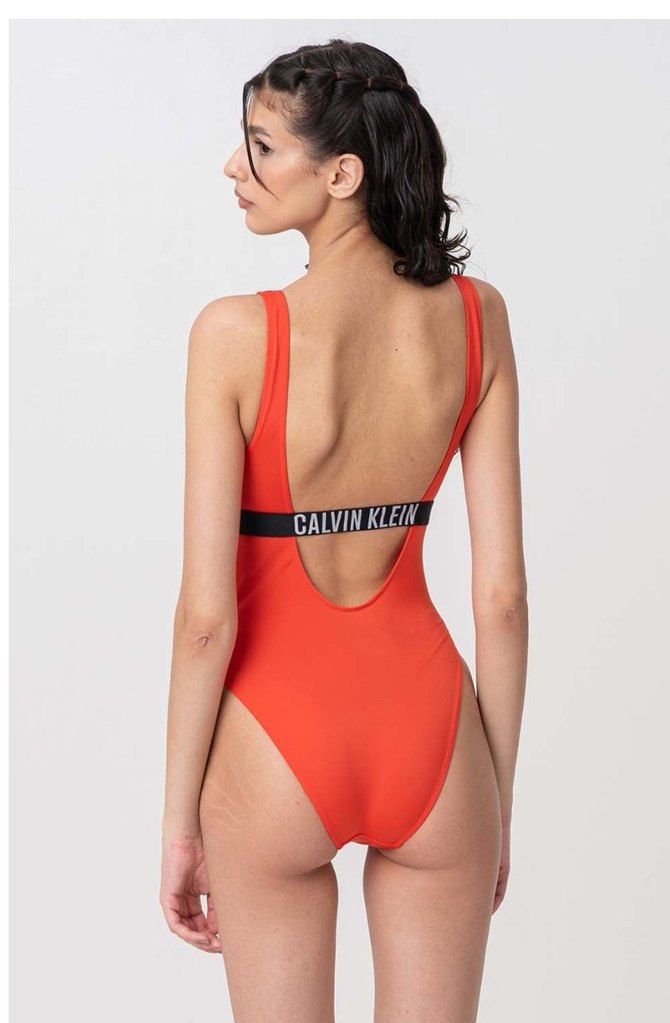 Calvin Klein Kırmızı Mini Kemerli Mayo - Görsel 3