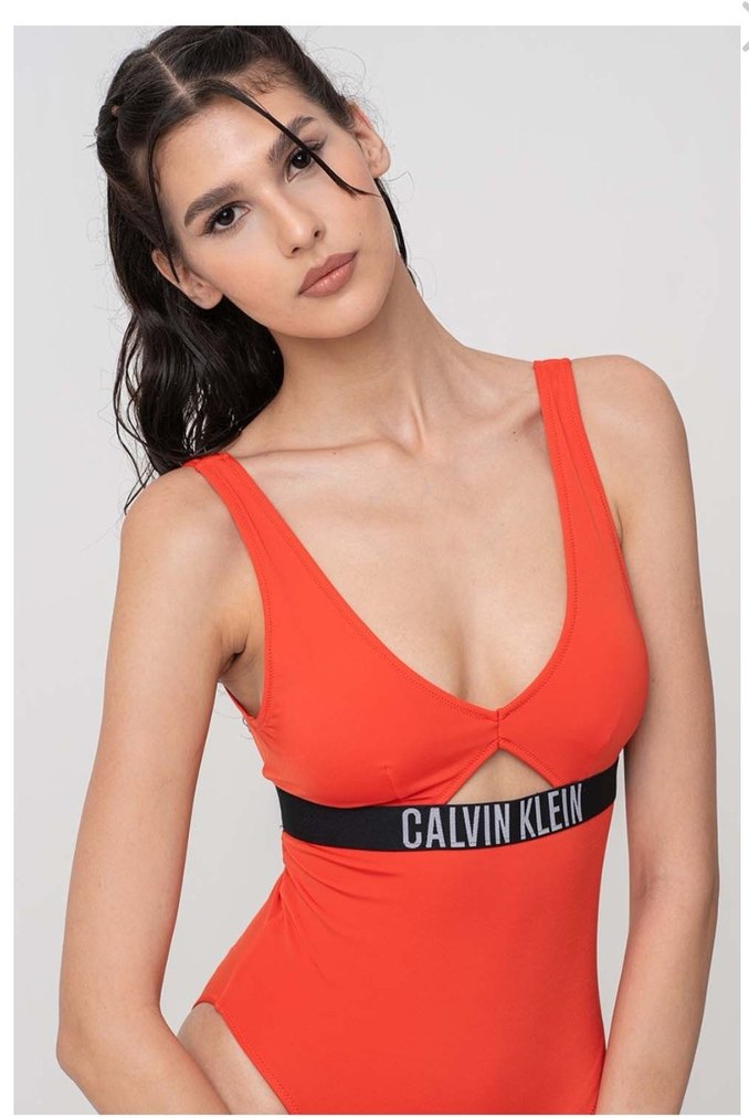 Calvin Klein Kırmızı Mini Kemerli Mayo - Görsel 4