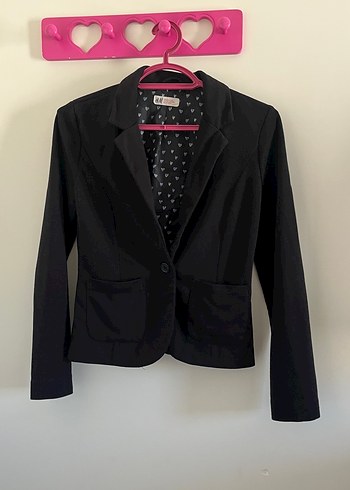 H&M Düğmeli Siyah Çocuk Ceket