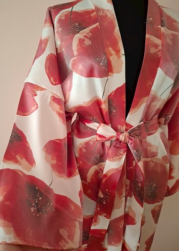 52 Beden pembe Renk Kimono