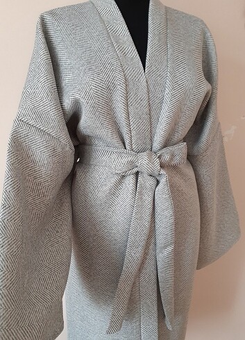 50 Beden gri Renk Kimono 