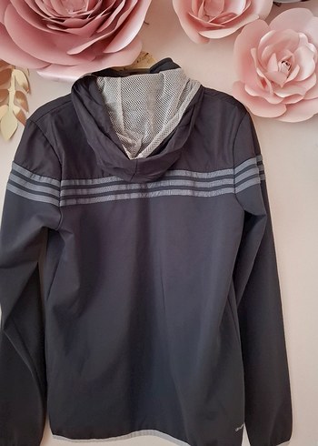 Gri Adidas Fermuarlı Erkek Spor Ceket - Görsel 3