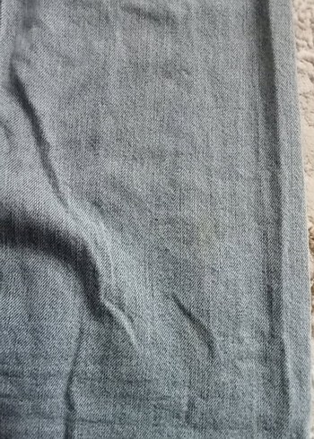 mavi Bol Kesim Midi Denim Kadın Pantolon - Görsel 2