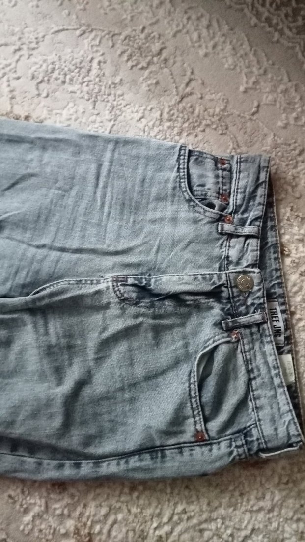 mavi Bol Kesim Midi Denim Kadın Pantolon - Görsel 3