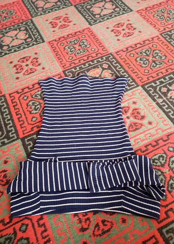 38 Beden Çizgili Triko Kadın Bluz