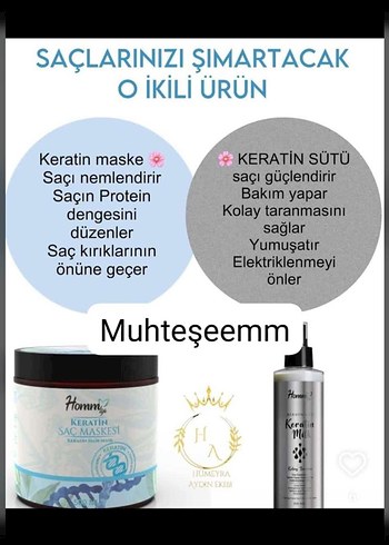 Diger Keratin Saç Maskesi ve Sütü Seti