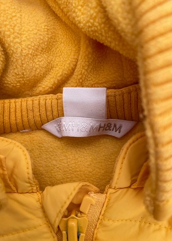 Erkek Çocuk Sarı Kapüşonlu Fermuarlı Mont - Görsel 3