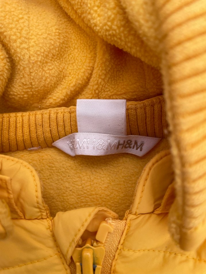 Erkek Çocuk Sarı Kapüşonlu Fermuarlı Mont - Görsel 3