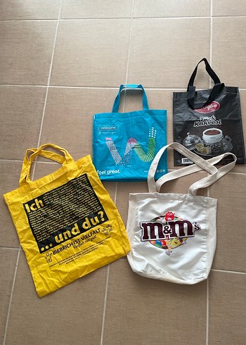 Sarı Baskılı Kadın Tote Çanta - Görsel 2